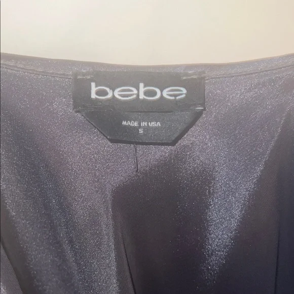 bebe Elegant Gray Satin Slip Dress - Picture 3 of 4